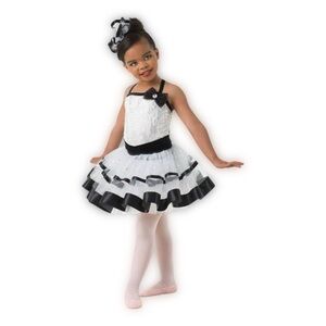 Kids Black and White Tutu Costume